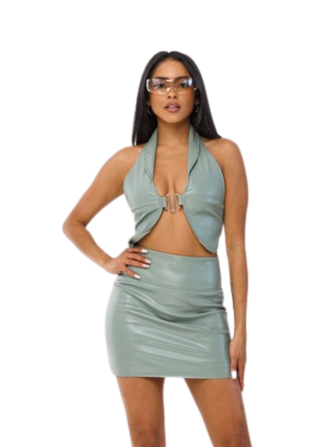 Cyber Sage Skirt Set