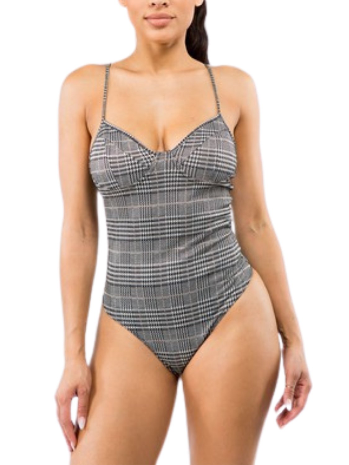 Plaid Gray Bodysuit