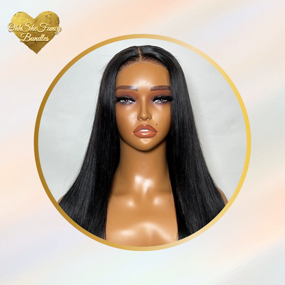 Straight Human Hair Glueless Wig
